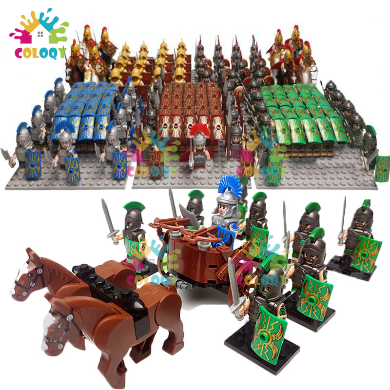 Lego Minifigure Holder - Kids Toys Roman Legion Building Blocks