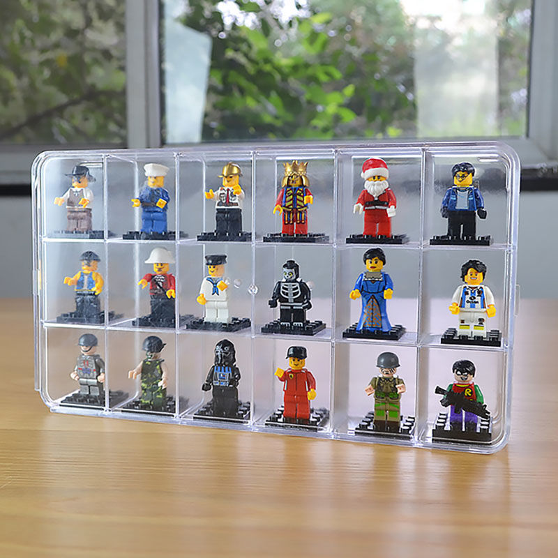 18 Grid Acrylic Display Box Fo - огляд і ціна Lego Minifigure Holder
