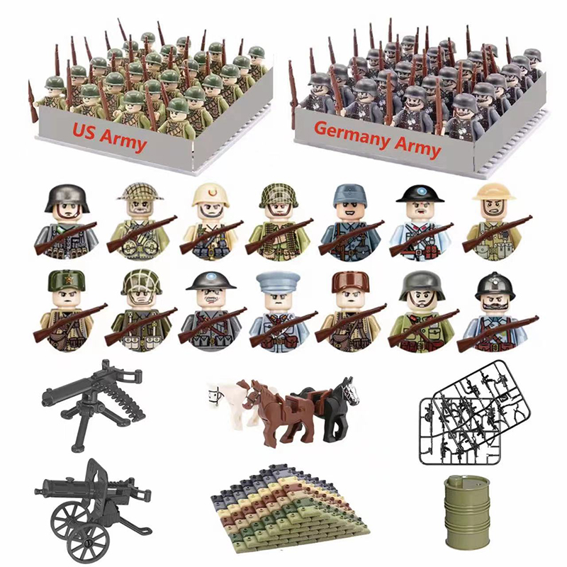 24pcs/batch WW2 Military Chara - огляд і ціна Lego Minifigure Holder
