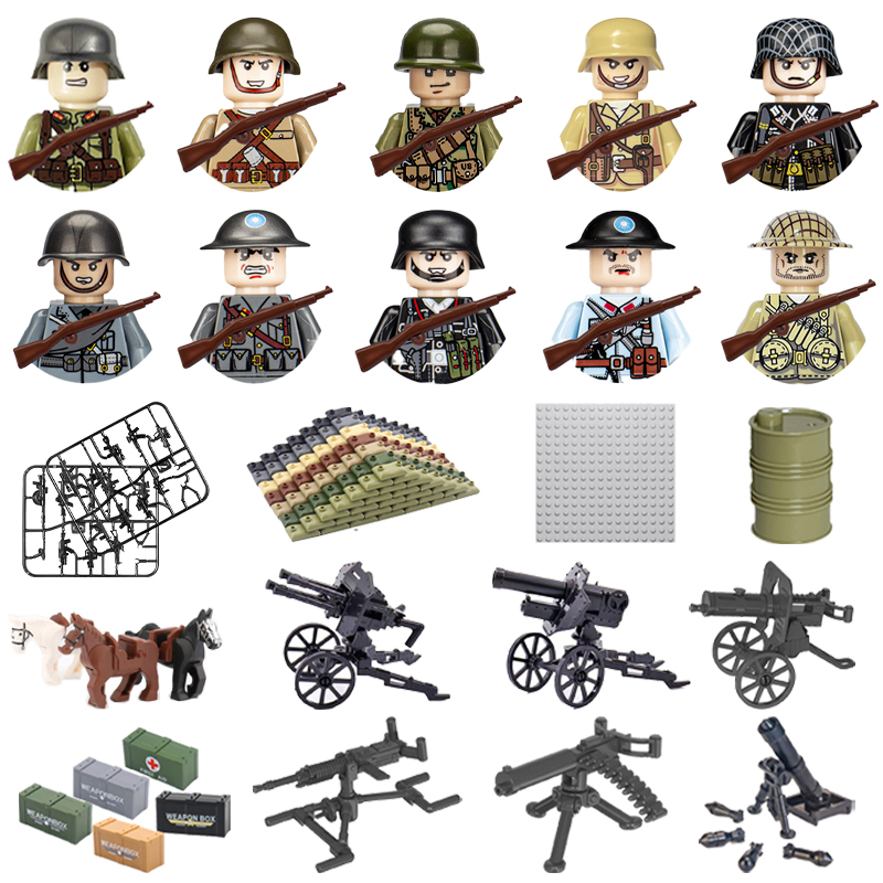 24pcs/batch WW2 Military Chara - огляд і ціна Lego Minifigure Holder