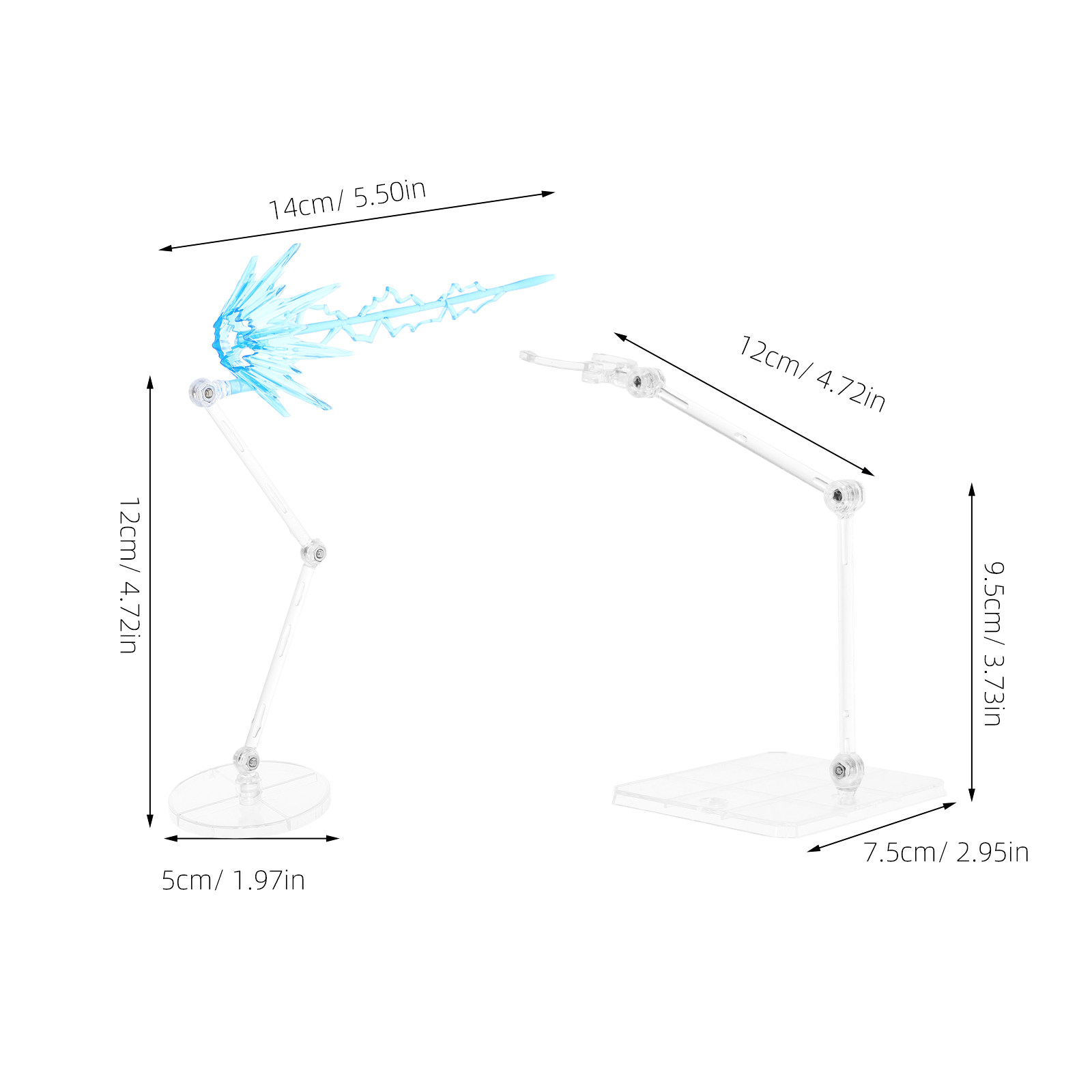 1Set Clear Adjustable Action F - огляд і ціна Action Figure Stand